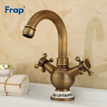 Frap Basin Faucets Antique Brass Bathroom Sink Faucet Double Cross Handle Bath Kitchen Mixer Hot and Cold Water Tap Crane Y10083
Frap Basin Faucets Antique Brass Bathroom Sink Faucet Double Cross Handle Bath Kitchen Mixer Hot and Cold Water Tap Crane Y10083