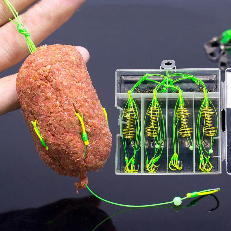 4pcs Flourescent Explosion Hooks Bait Holder Sharp Capture Fishing Tackle with Box
4pcs Flourescent Explosion Hooks Bait Holder Sharp Capture Fishing Tackle with Box