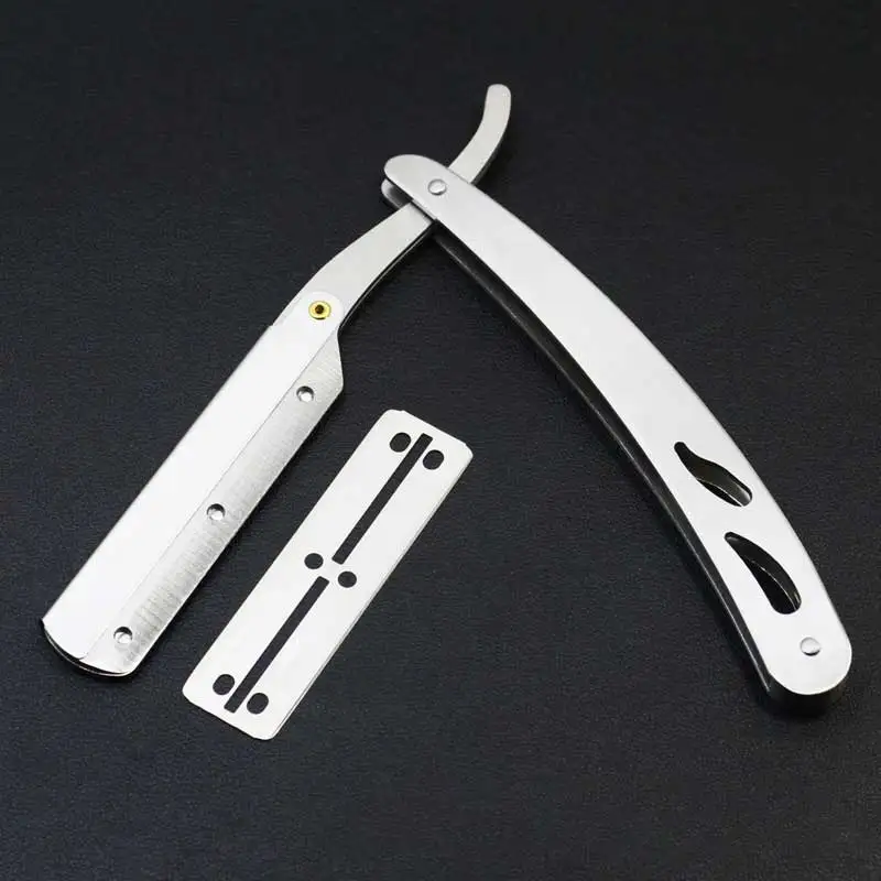 1 Pc Blades Silver Manual Straight Barber Edge Steel Razor Beard Face Hair Remover Folding Shaving Knife
1 Pc Blades Silver Manual Straight Barber Edge Steel Razor Beard Face Hair Remover Folding Shaving Knife