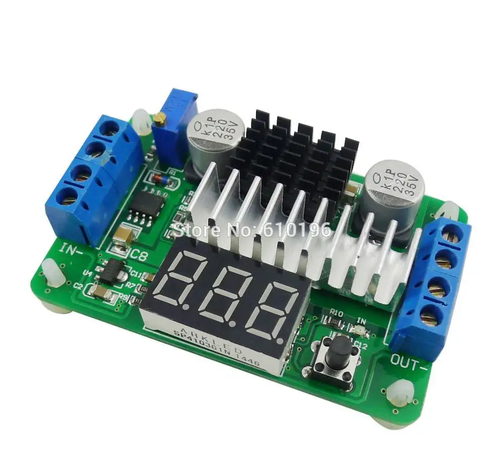 

10PCS/LOT Red DC-DC LTC1871 Step Up Converter 3.5 to 30V 100W Boost Power Supply Module With LED Voltmeter