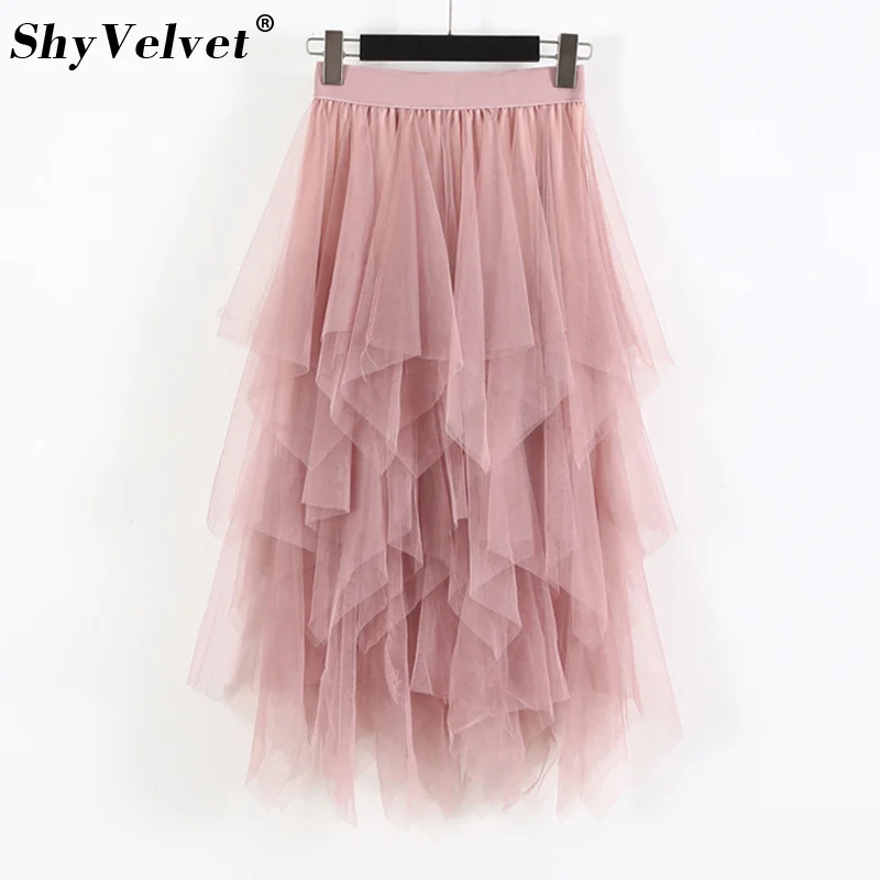 Irregular Long Tulle Skirt Woman 2019 Spring New High Low A-line Layered Pleated Mesh Tutu Skirts Pink Gray Black Apricot
Irregular Long Tulle Skirt Woman 2019 Spring New High Low A-line Layered Pleated Mesh Tutu Skirts Pink Gray Black Apricot