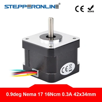 0.9deg Nema 17 Stepper Motor Unipolar 16Ncm(22.7oz.in) 0.31A 42x42x34mm 6-lead Nema17 Stepping Motor for CNC 3D Printer
0.9deg Nema 17 Stepper Motor Unipolar 16Ncm(22.7oz.in) 0.31A 42x42x34mm 6-lead Nema17 Stepping Motor for CNC 3D Printer