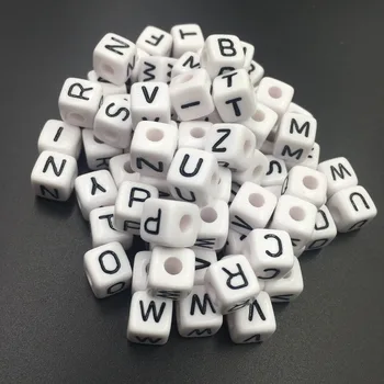 High Quality 550PCS/lot Mixed A-Z 10*10MM White with Black Printing Plastic Acrylic Square Cube Alphabet Letter Beads
High Quality 550PCS/lot Mixed A-Z 10*10MM White with Black Printing Plastic Acrylic Square Cube Alphabet Letter Beads