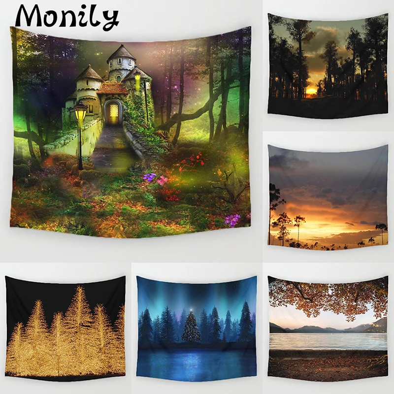 Monily Natural Scenic Polyester Fantasy Castle Tree Printed Hanging Wall Tapestry Home Decor Yoga Mat Living Room Decoration
Monily Natural Scenic Polyester Fantasy Castle Tree Printed Hanging Wall Tapestry Home Decor Yoga Mat Living Room Decoration