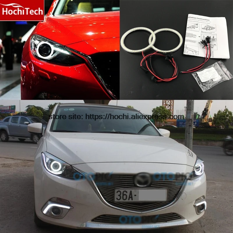 HochiTech Ultra bright SMD white LED angel eyes 2000LM 12V halo ring kit daytime running light DRL for mazda 3 2010-2014
HochiTech Ultra bright SMD white LED angel eyes 2000LM 12V halo ring kit daytime running light DRL for mazda 3 2010-2014
