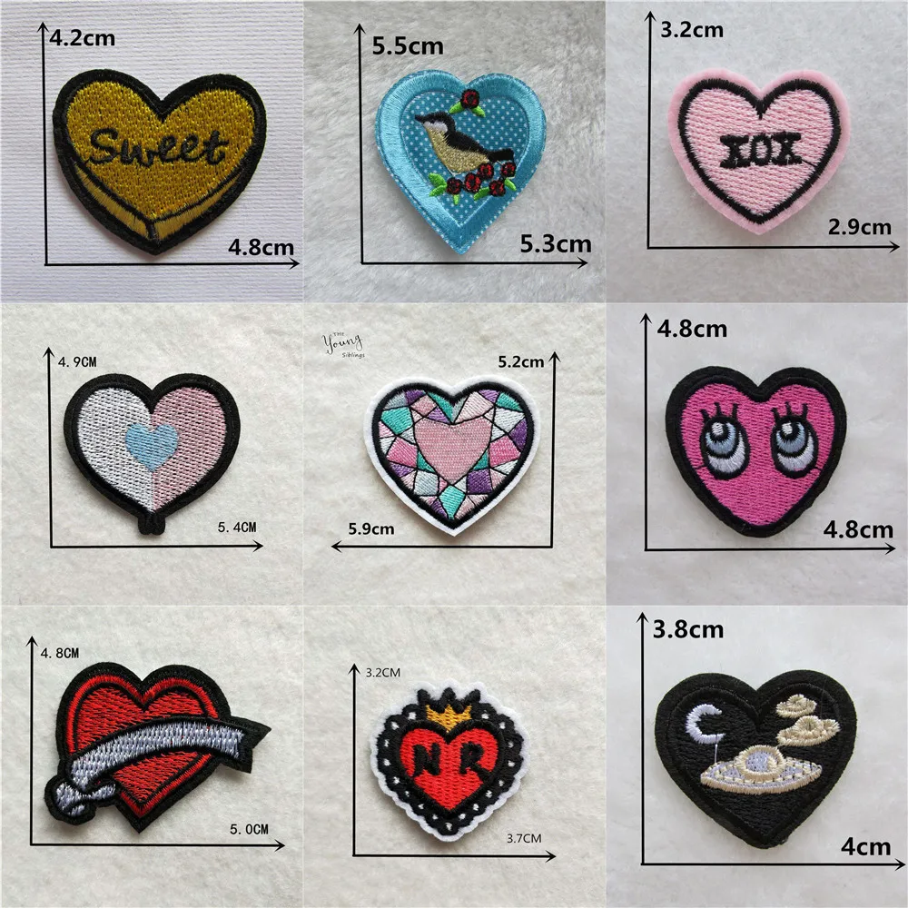 Exquisite heart Patch Iron on Sew On Applique Badge Embroidered Patches thermo-stickers for clothes DIY Clothing Accessories
Exquisite heart Patch Iron on Sew On Applique Badge Embroidered Patches thermo-stickers for clothes DIY Clothing Accessories