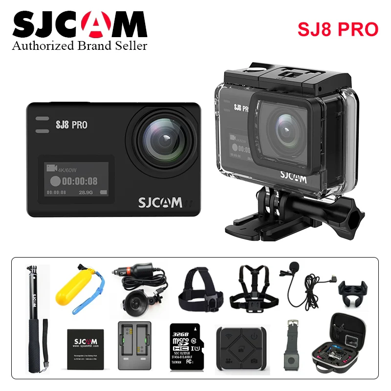 Original SJCAM SJ8 Pro Sport Action Camera WiFi 4K 60fps Dual Touch Screeen Waterproof SJ CAM SJ8 Pro Better go pro 5 Sport DV
Original SJCAM SJ8 Pro Sport Action Camera WiFi 4K 60fps Dual Touch Screeen Waterproof SJ CAM SJ8 Pro Better go pro 5 Sport DV