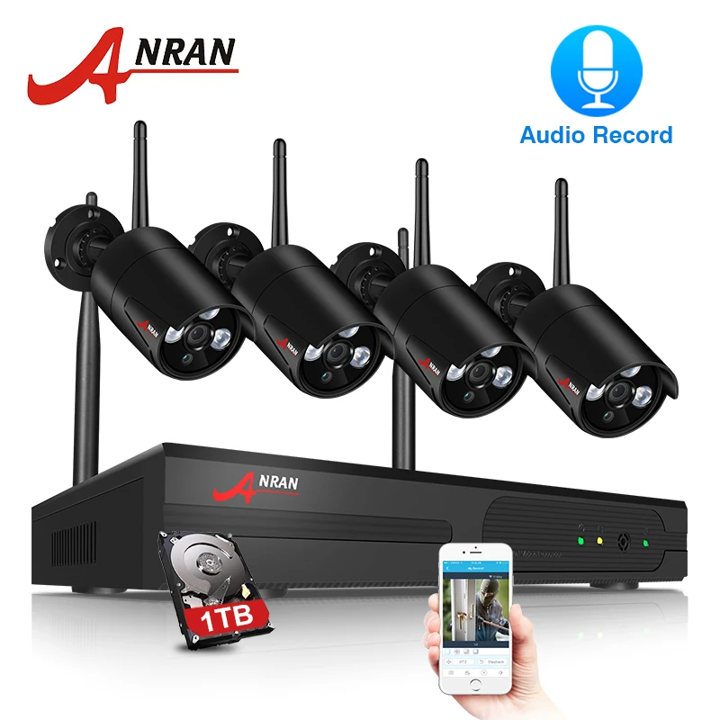 ANRAN 2MP HD WIFI Security Camera System 4 Channel NVR Kit 2MP Audio CCTV Camera Waterproof Outdoor Security Surveillance Kit
ANRAN 2MP HD WIFI Security Camera System 4 Channel NVR Kit 2MP Audio CCTV Camera Waterproof Outdoor Security Surveillance Kit