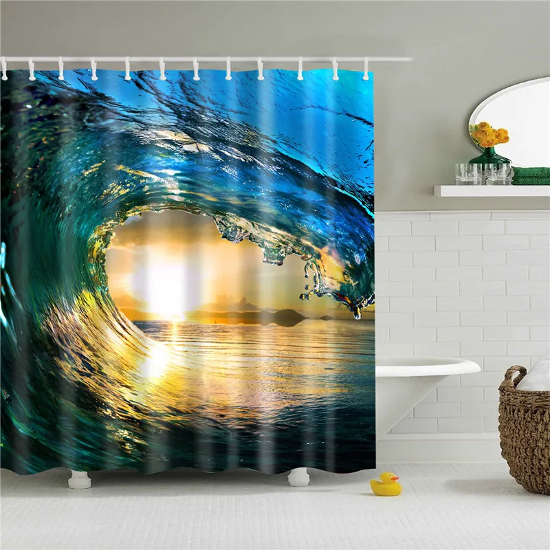 Mildew Resistant bathroom shower curtain Seascape Prints and Gears 12pc Hook washable bath curtain screen decoration
Mildew Resistant bathroom shower curtain Seascape Prints and Gears 12pc Hook washable bath curtain screen decoration