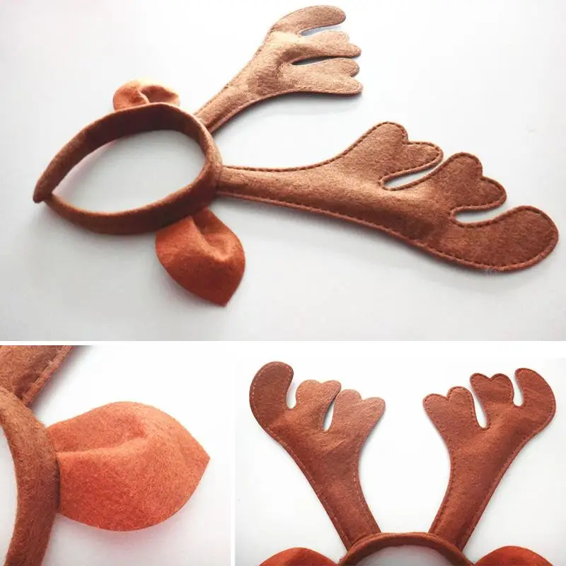 100pcs/lot Sweet Brown Deer Antler Headwear With Ear Santa Reindeer Style Hairband Christmas Party Props HX414
100pcs/lot Sweet Brown Deer Antler Headwear With Ear Santa Reindeer Style Hairband Christmas Party Props HX414