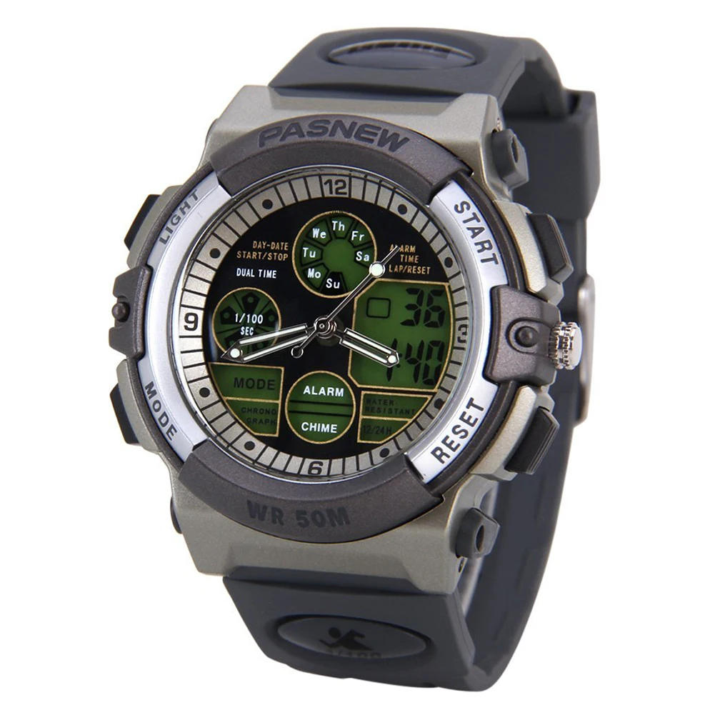 PASNEW PSE-048B Girl boy student sports watch Waterproof Men's Sport Watch Double Movement Backlight sports watch Black Gray
PASNEW PSE-048B Girl boy student sports watch Waterproof Men's Sport Watch Double Movement Backlight sports watch Black Gray