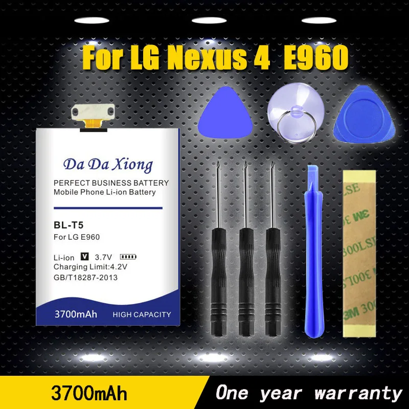 High quality 3700mAh BL-T5 Li-ion Phone Battery for LG Nexus 4 Battery E960 E975 E973 F180 LS970 Optimus G E970 BL T5 battery
High quality 3700mAh BL-T5 Li-ion Phone Battery for LG Nexus 4 Battery E960 E975 E973 F180 LS970 Optimus G E970 BL T5 battery