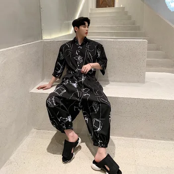 Korean Trend Tooling Wind MensPunk Style Loose Mens One Piece Jumpsuit Hip Hop Suspender Pants Male
Korean Trend Tooling Wind MensPunk Style Loose Mens One Piece Jumpsuit Hip Hop Suspender Pants Male