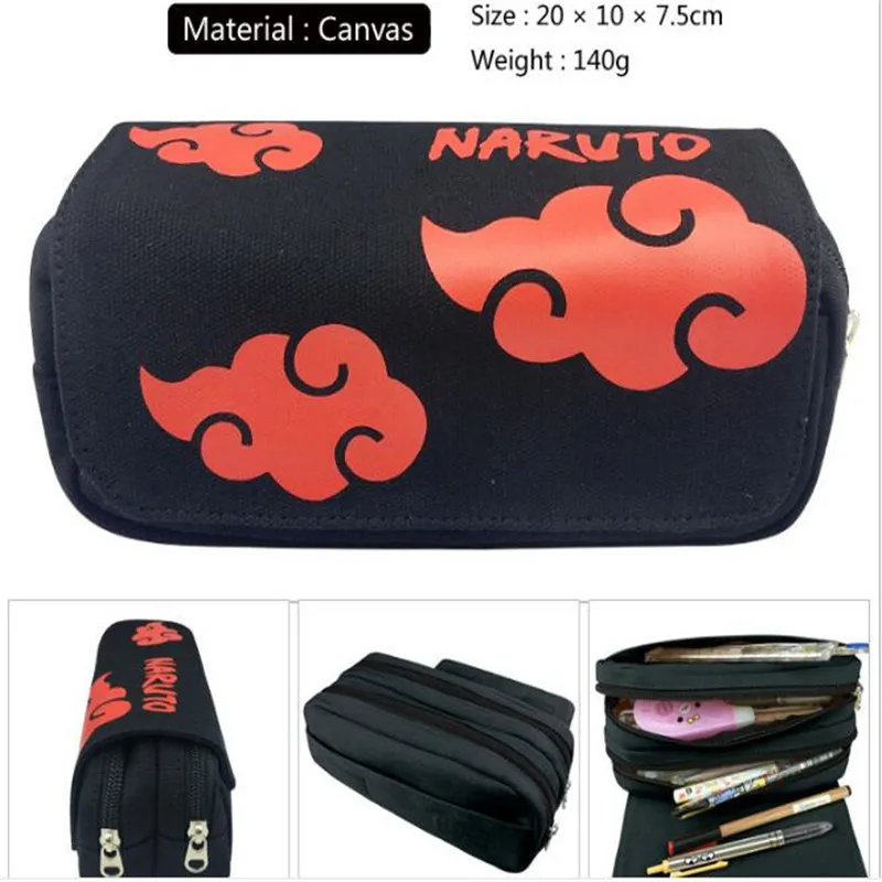Anime Naruto Akatsuki Naruto Canvas Cosmetic Cases Double Layer Pencil Holder Large Capacity Pen Pouch Cosplay Makeup Bags A893
Anime Naruto Akatsuki Naruto Canvas Cosmetic Cases Double Layer Pencil Holder Large Capacity Pen Pouch Cosplay Makeup Bags A893