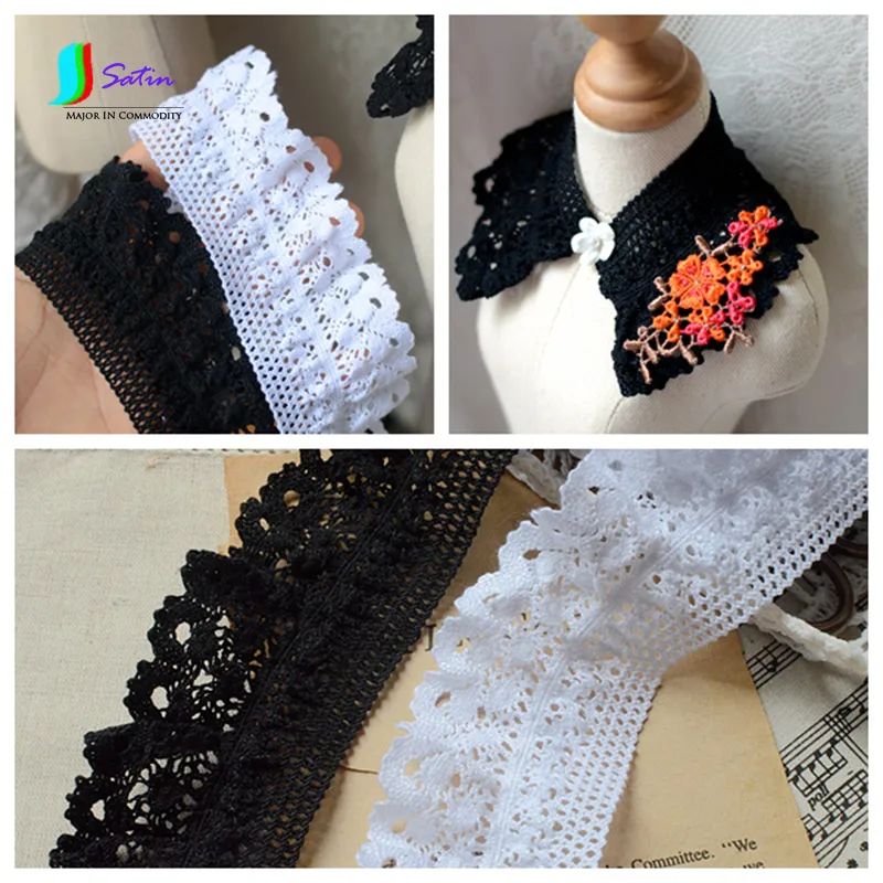 White Black Hollow Crochet Knitting Elastic Cotton Lace DIY Sewing Ribbon Lace S0226N 10meters/lot Width 4cm
White Black Hollow Crochet Knitting Elastic Cotton Lace DIY Sewing Ribbon Lace S0226N 10meters/lot Width 4cm