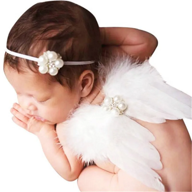 New Fashion Photography Props Costume Cute Angel Wings and Lace Headband Props Infant Baby Girls Boys Outfits Accessories 2019
New Fashion Photography Props Costume Cute Angel Wings and Lace Headband Props Infant Baby Girls Boys Outfits Accessories 2019