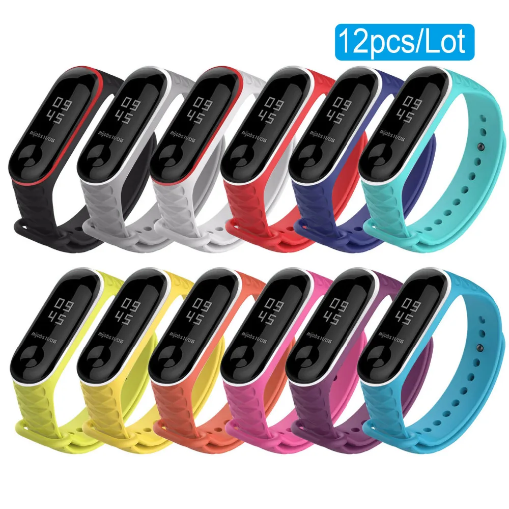Gosear 12PCS Replacement Wristbands Strap Band for Xiaomi Mi Band 3 Band3 Mi3 Smart Bracelet Accessories
Gosear 12PCS Replacement Wristbands Strap Band for Xiaomi Mi Band 3 Band3 Mi3 Smart Bracelet Accessories