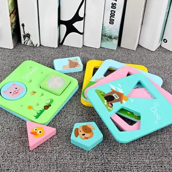 Kids Wooden Farm Animal Jigsaw Puzzle Sets Children Shape Matching Games Puzzles Toys Infant Hand-eye Coordination Education Toy
Kids Wooden Farm Animal Jigsaw Puzzle Sets Children Shape Matching Games Puzzles Toys Infant Hand-eye Coordination Education Toy