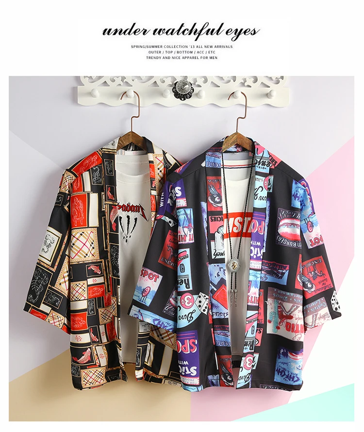 Korean Oversized Shirt Men Short Sleeve Vintage Summer Mens Shirts (18)