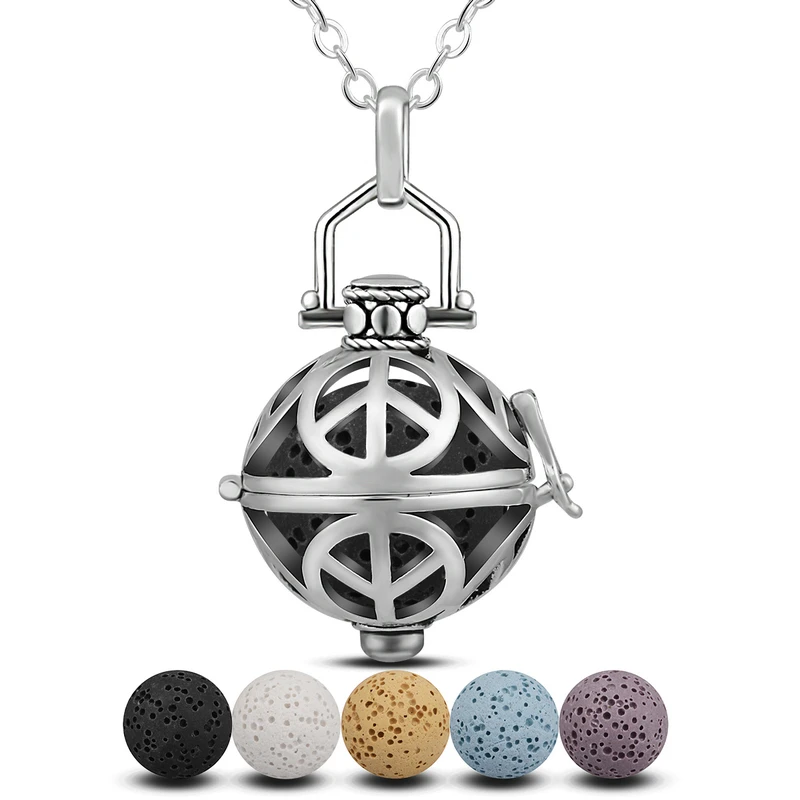 Silver Plated Peace Floating Locket 5PCS Volcanic Lava Stone Necklace Women Aroma Diffuser Locket Pendant Necklace
Silver Plated Peace Floating Locket 5PCS Volcanic Lava Stone Necklace Women Aroma Diffuser Locket Pendant Necklace