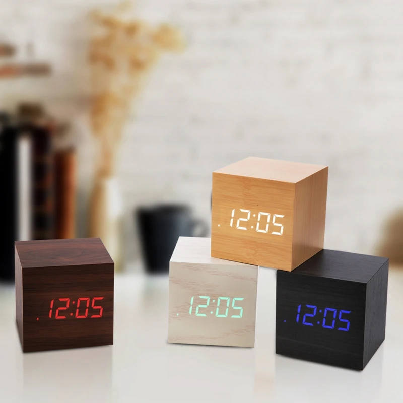 New Disign Household Cubic Numerical Alarm Clock Wooden Solid Color High-quality Practical Electronic Clock HOT
New Disign Household Cubic Numerical Alarm Clock Wooden Solid Color High-quality Practical Electronic Clock HOT