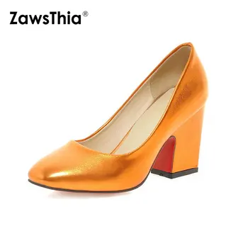 ZawsThia 2020 new patent PU leather office pumps wimen's shoes orange silver green block high heels ladies woman stilettos shoes
ZawsThia 2020 new patent PU leather office pumps wimen's shoes orange silver green block high heels ladies woman stilettos shoes