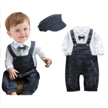 Newborn Baby Boy Romper Handsome Plaid Tie Strap Baby Boys Clothing Spring Clothes For New Born Baby Boy Infant Costume With Hat
Newborn Baby Boy Romper Handsome Plaid Tie Strap Baby Boys Clothing Spring Clothes For New Born Baby Boy Infant Costume With Hat
