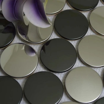 round black mixed silver stainless steel metal mosaic tiles dinning room kitchen backsplash bathroom tiles fireplace
round black mixed silver stainless steel metal mosaic tiles dinning room kitchen backsplash bathroom tiles fireplace