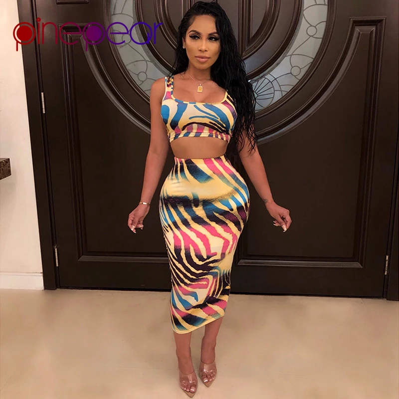 PinePear Colourful Wave Print Crop Top Dress 2 Piece Sets Women 2019 Summer Hollow Out Bodycon Beach Long Dress Drop Shipping
PinePear Colourful Wave Print Crop Top Dress 2 Piece Sets Women 2019 Summer Hollow Out Bodycon Beach Long Dress Drop Shipping