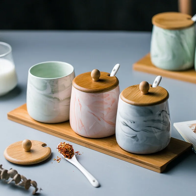 Nordic Marble Creative Ceramic Spice Pot Set of Three Oils and Salts Home Spice Pot Kitchen Accessories Box Seasoning
Nordic Marble Creative Ceramic Spice Pot Set of Three Oils and Salts Home Spice Pot Kitchen Accessories Box Seasoning