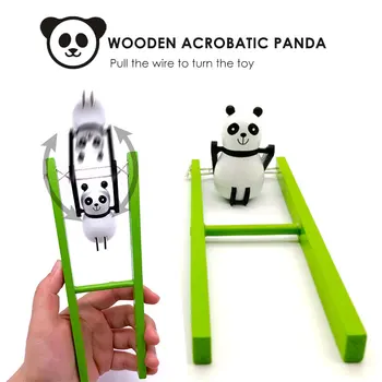 Acrobatics Panda Turning Somersault Toy Pull String Panda Wooden Safe Material Practice Educational Funny Games Baby Toy
Acrobatics Panda Turning Somersault Toy Pull String Panda Wooden Safe Material Practice Educational Funny Games Baby Toy