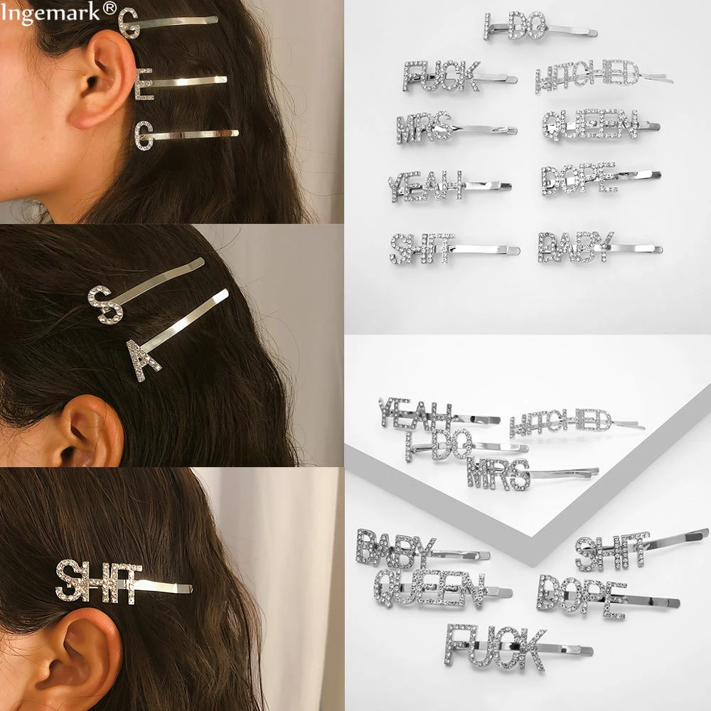 17 Styles Fashion Shiny Crystal Rhinestones Hairpin Elegant Women Letter Hair Clips Barrettes Hair Beauty Styling Accessories
17 Styles Fashion Shiny Crystal Rhinestones Hairpin Elegant Women Letter Hair Clips Barrettes Hair Beauty Styling Accessories