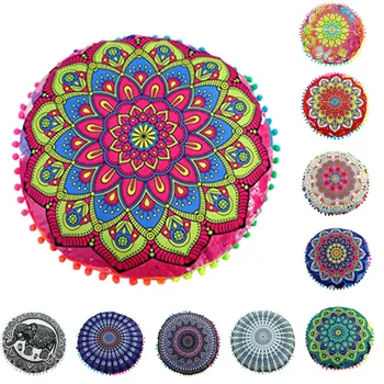 Pillowcase Indian Mandala Floor Pillow Round Bohemian Pillowcase Polyester Cotton Ethnic Style Pillow Case L0404
Pillowcase Indian Mandala Floor Pillow Round Bohemian Pillowcase Polyester Cotton Ethnic Style Pillow Case L0404