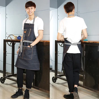 New 2018 Denim Kitchen Apron With pocket painting Cafe fashion Cowboy Uniform Unisex Aprons for Woman Men Chef Waiter Cooking
New 2018 Denim Kitchen Apron With pocket painting Cafe fashion Cowboy Uniform Unisex Aprons for Woman Men Chef Waiter Cooking