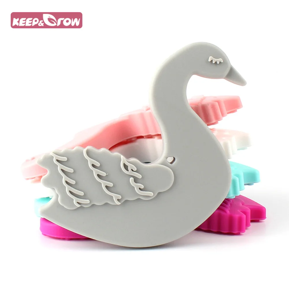 Keep&Grow BPA Free Swan Shaped Silicone Teethers Baby Teething Toys Food Grade Baby Teethers Infants Pacifier Chain Accessories
Keep&Grow BPA Free Swan Shaped Silicone Teethers Baby Teething Toys Food Grade Baby Teethers Infants Pacifier Chain Accessories