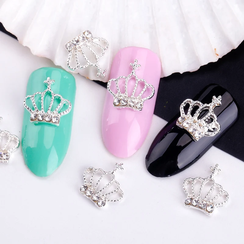 Blueness 10Pcs Nail Gem Hollow Out Silver Crown 3D Nail Art Decorations Rhinestone Nails Alloy DIY Glitters Nail Tools
Blueness 10Pcs Nail Gem Hollow Out Silver Crown 3D Nail Art Decorations Rhinestone Nails Alloy DIY Glitters Nail Tools