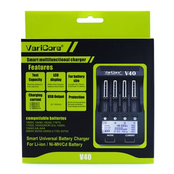 New VariCore V20i V10 U4 V40 LCD Battery Charger 3.7V 18650 26650 18500 16340 14500 18350 lithium battery AA/AAA NiMH batteries
New VariCore V20i V10 U4 V40 LCD Battery Charger 3.7V 18650 26650 18500 16340 14500 18350 lithium battery AA/AAA NiMH batteries