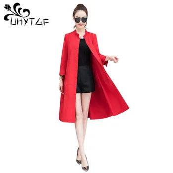 UHYTGF Women Trench Coat 2019 Spring Autumn New Fashion Female Loose Long Thin Trench 9 Quarter Chinese Style Outerwear Tops 117
UHYTGF Women Trench Coat 2019 Spring Autumn New Fashion Female Loose Long Thin Trench 9 Quarter Chinese Style Outerwear Tops 117