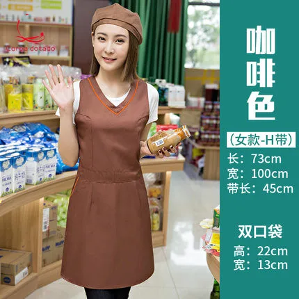 Fashion apron beauty manicure mother and baby fruit milk tea shop apron apron customized logo printing
Fashion apron beauty manicure mother and baby fruit milk tea shop apron apron customized logo printing