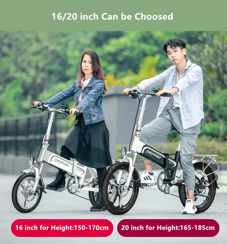 Discount Electric Bike 16 20 inch 48V 400W Lithium Battery Mountain Electric Bike 7 Speed Electric Bicycle downhill Foldable ebike 3