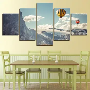 Modular Painting Frame Wall Art 5 Panel HOT AIR BALLOON OVER THE MOUNTAINS Printed Canvas Pictures Home Decor
Modular Painting Frame Wall Art 5 Panel HOT AIR BALLOON OVER THE MOUNTAINS Printed Canvas Pictures Home Decor
