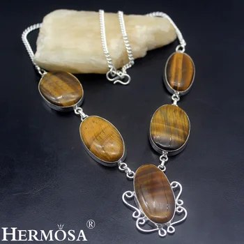 Hermosa Jewelry Unique Fashion TIGER EYE 925 Sterling Silver Women Necklace 19 inches HM919
Hermosa Jewelry Unique Fashion TIGER EYE 925 Sterling Silver Women Necklace 19 inches HM919