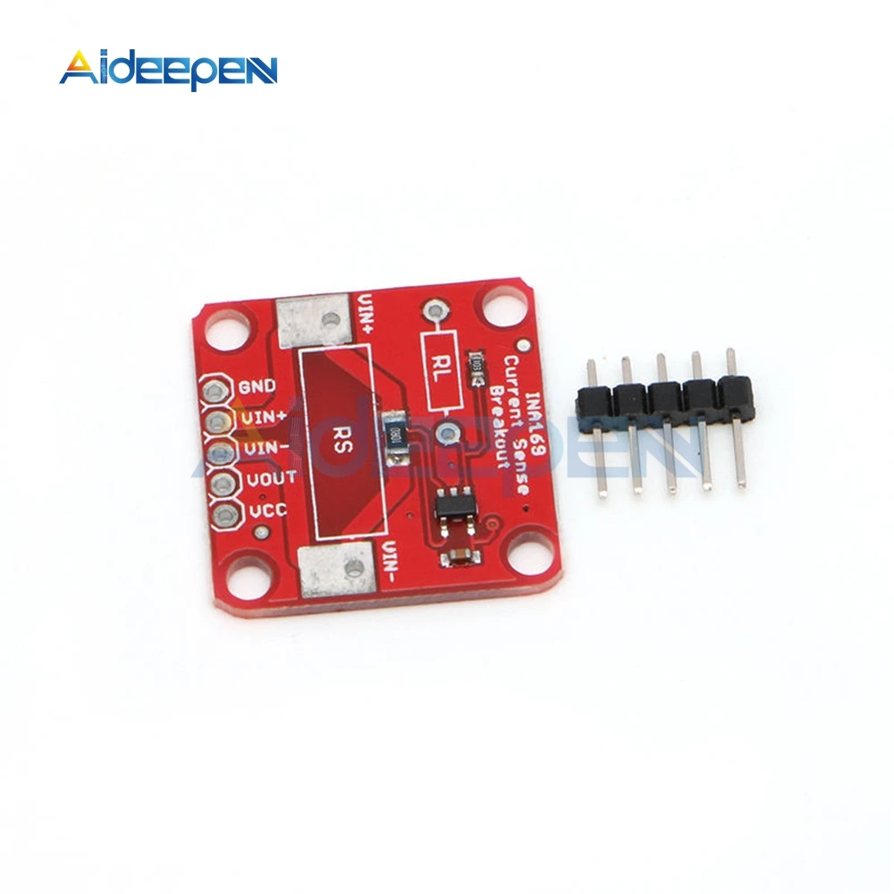 INA169 High Side DC Current Sensor Breakout Module Range from 2.7V to 60V Development Board For Arduino
INA169 High Side DC Current Sensor Breakout Module Range from 2.7V to 60V Development Board For Arduino