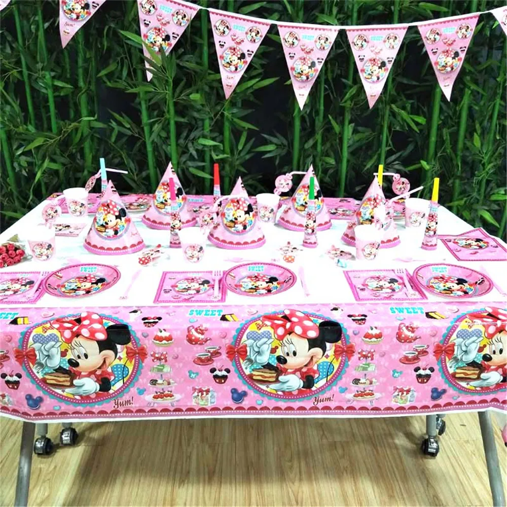 Minnie Mouse Party Decorations Kids Birthday Disposable Party Tableware Tablecloth Napkins Plates Cup Pennant Minni Baby Shower
Minnie Mouse Party Decorations Kids Birthday Disposable Party Tableware Tablecloth Napkins Plates Cup Pennant Minni Baby Shower