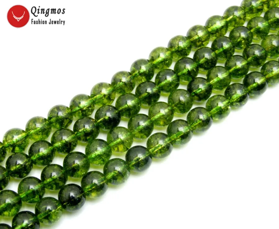 Qingmos Natural 8mm Round Green Peridot Gem Stone Beads for Jewelry Making DIY Necklace Bracelet Strand 15" los792 Free shipping
Qingmos Natural 8mm Round Green Peridot Gem Stone Beads for Jewelry Making DIY Necklace Bracelet Strand 15" los792 Free shipping