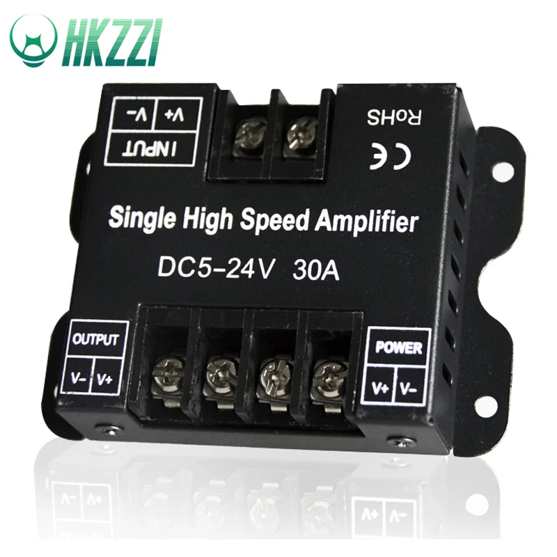 HKZZI DC5V 12V 24V 30A Single Color LED Amplifier Data Signal Repeater Dimmer Power Amplifier Metal Shell for LED Strip light
HKZZI DC5V 12V 24V 30A Single Color LED Amplifier Data Signal Repeater Dimmer Power Amplifier Metal Shell for LED Strip light