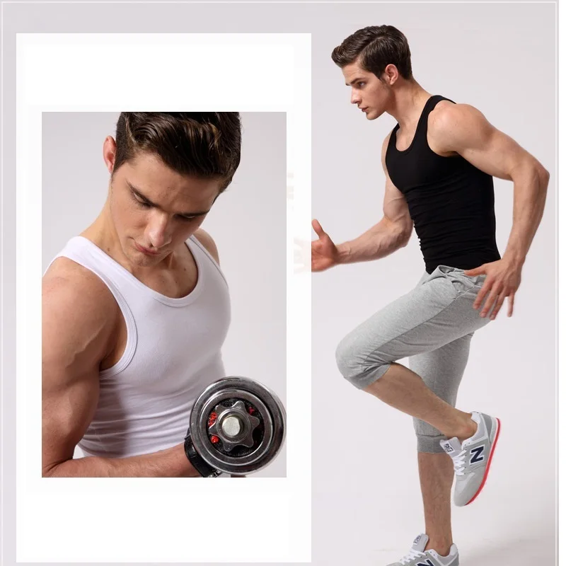 10pcs Men's fitness hurdles render stretch cotton vest tight cultivate one's morality youth pure color under vest male mix color
10pcs Men's fitness hurdles render stretch cotton vest tight cultivate one's morality youth pure color under vest male mix color