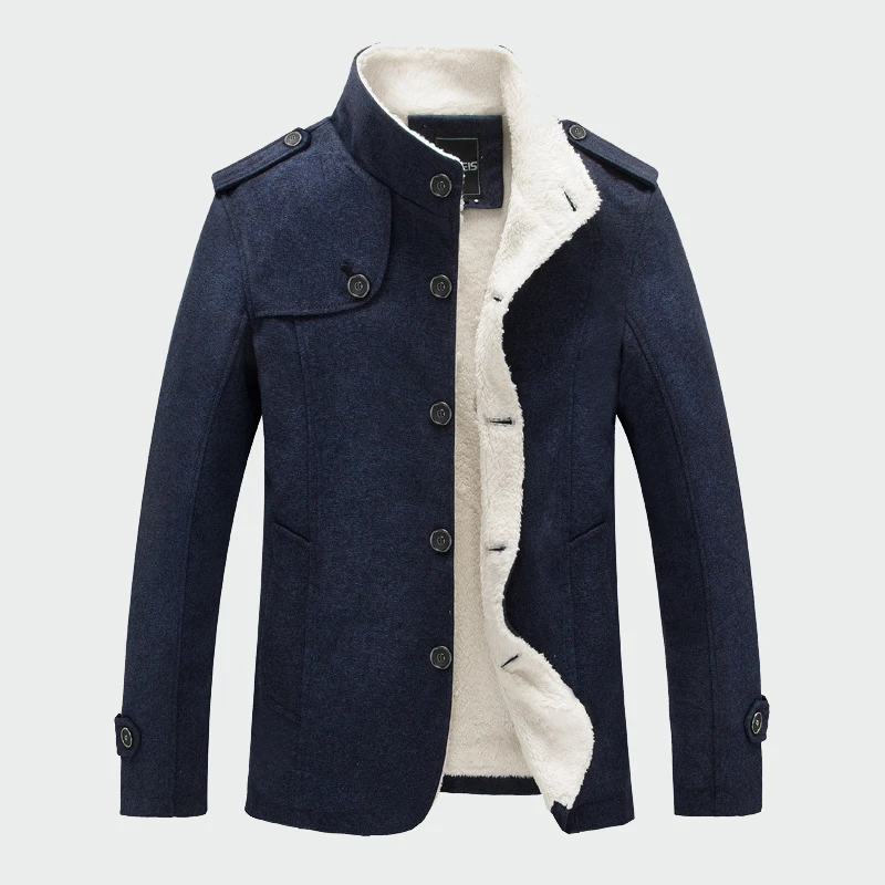 Winter Men Coat Fashion Fleece Lined Thick Warm Woolen Coats Autumn Overcoat Male Wool Blend Jackets Men's Brand Clothing
Winter Men Coat Fashion Fleece Lined Thick Warm Woolen Coats Autumn Overcoat Male Wool Blend Jackets Men's Brand Clothing