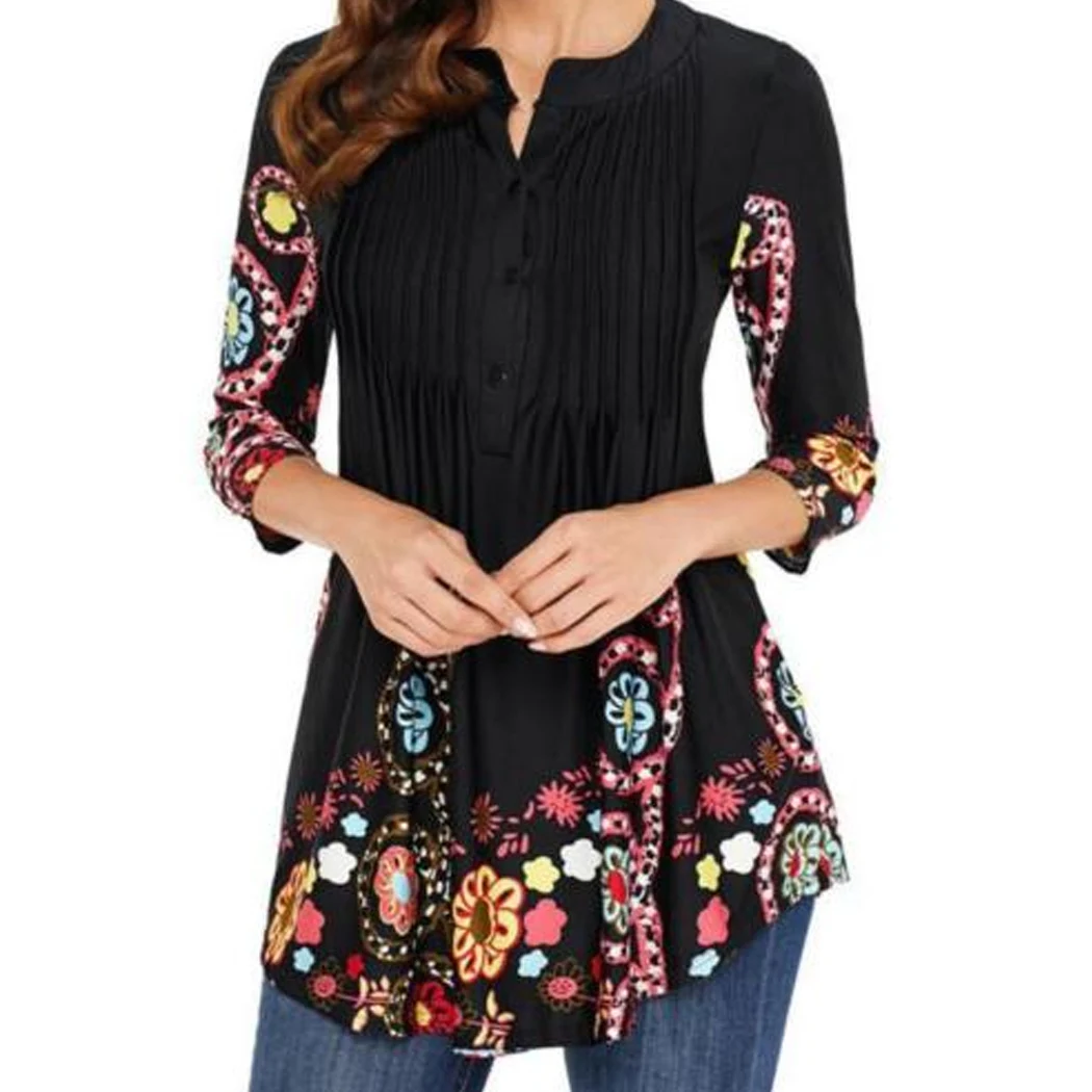Plus Size Bohemian Women 3/4 Sleeve Vintage Flora Printed Blouse Tunic Tops Casual Ladies Ruffles Blouse Shirt Camisas Mujer 4XL
Plus Size Bohemian Women 3/4 Sleeve Vintage Flora Printed Blouse Tunic Tops Casual Ladies Ruffles Blouse Shirt Camisas Mujer 4XL