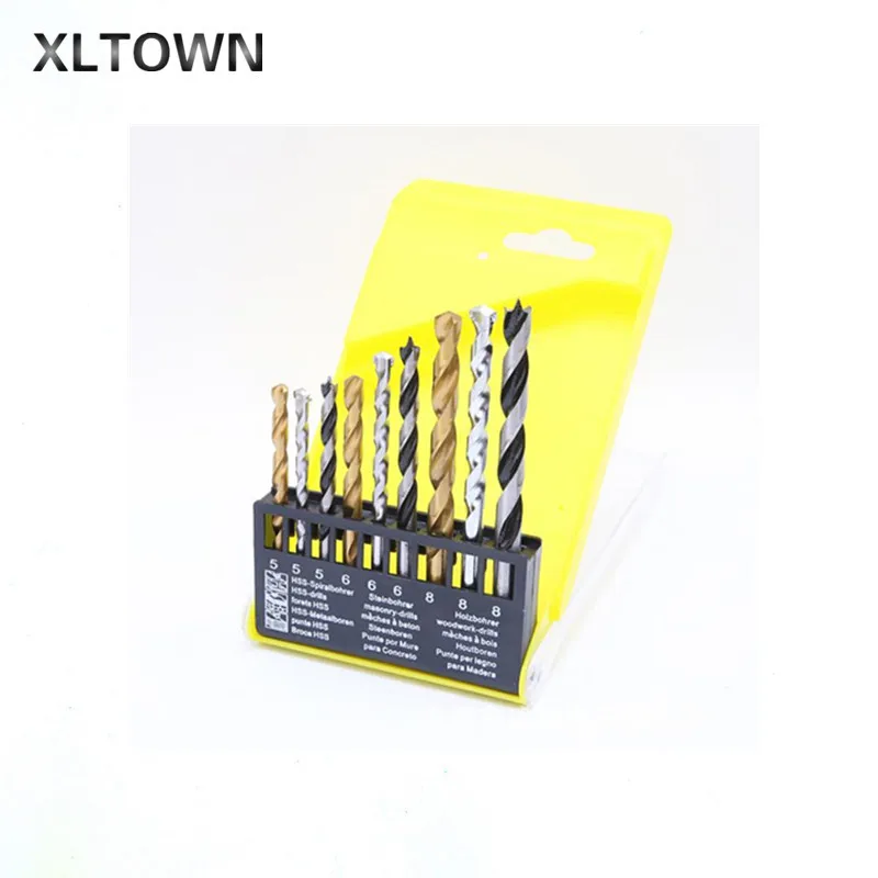 XLTWON 9pcs High Speed Steel Straight Shank Twist Drill Bits Metallic Concrete Concrete Wall Drill bits Set twist drill bit
XLTWON 9pcs High Speed Steel Straight Shank Twist Drill Bits Metallic Concrete Concrete Wall Drill bits Set twist drill bit